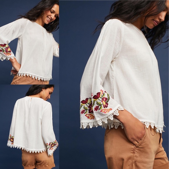 Anthropologie Tops - Anthropologie Jeslyn Peasant Top